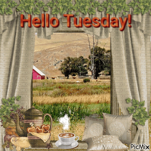 Coffee Cup and Hello Tuesday
