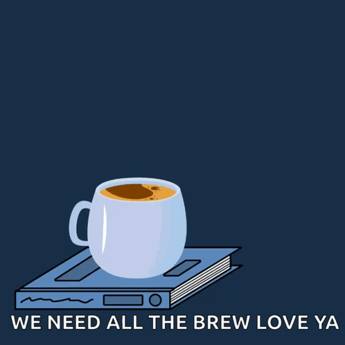 Coffee Cup On Book Saying Good Morning GIF