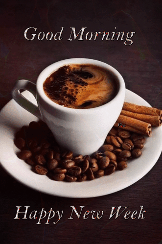 Coffee Cup on Saucer with Beans