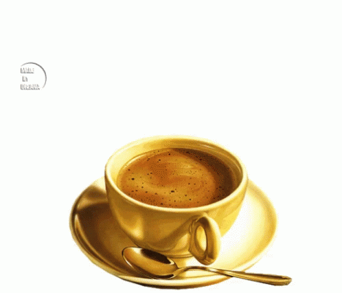 Coffee Cup Saucer Saying Good Morning GIF