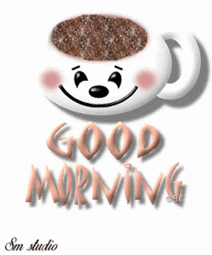 Coffee Cup Saying Good Morning GIF