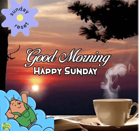 Coffee Cup Saying Good Morning Happy Sunday