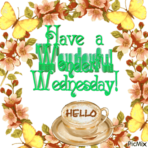Coffee Cup Saying Have A Wonderful Wednesday