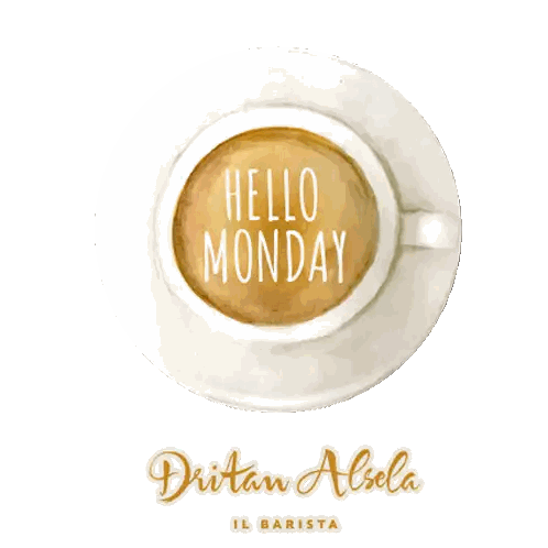 Coffee Cup Saying Hello Monday