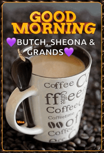 Coffee Cup With Good Morning Bella Happy Sunday