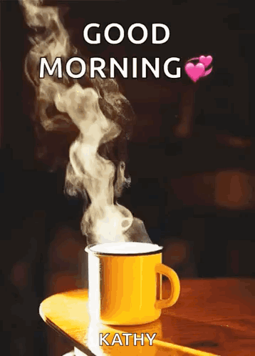 Coffee Cup With Good Morning Kathy