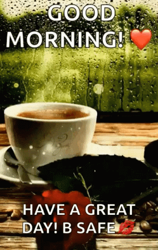 Coffee Cup with Good Morning Message