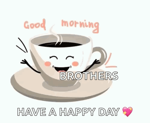 Coffee Cup With Happy Day Message
