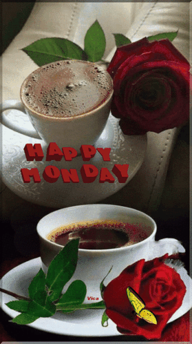 Coffee Cup With Happy Monday