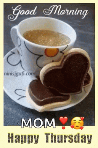 Coffee Cup With Heart Cookies