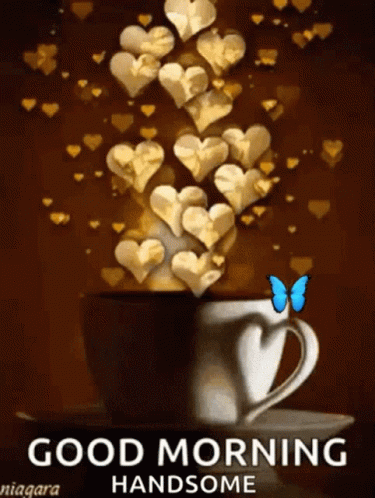 Coffee Cup With Hearts GIF
