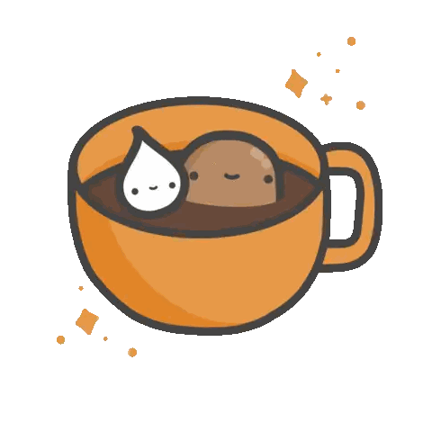 Coffee Cup with Milk Drop