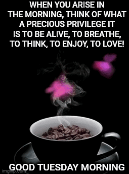 Coffee Cup with Steam Good Tuesday