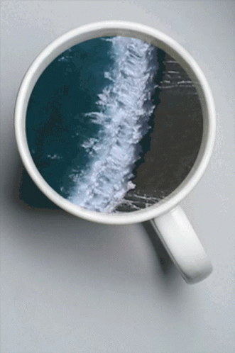 Coffee Cup With Wave Picture GIF