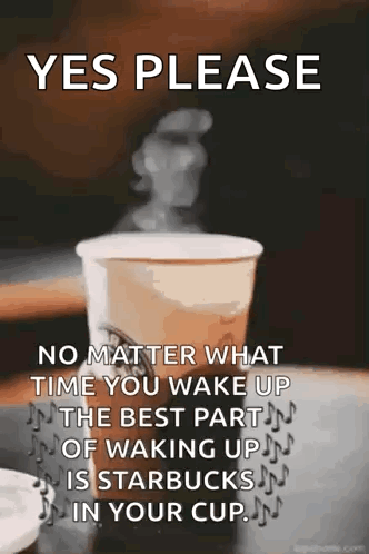 Coffee Cup With Yes Please Quote