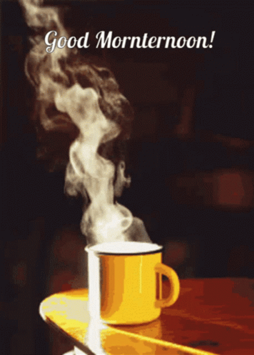 Coffee Good Morning Hot Template GIF