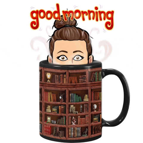 Coffee Good Morning Tuesday Library Cup GIF