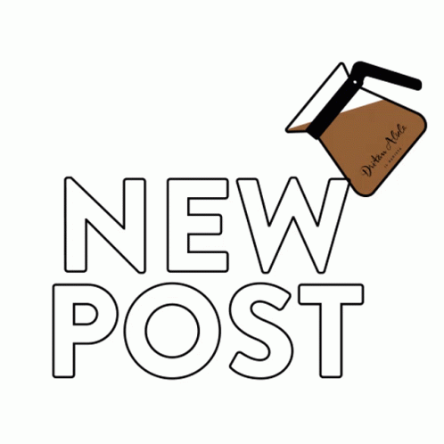 Coffee Pot Pouring Coffee Says New Post