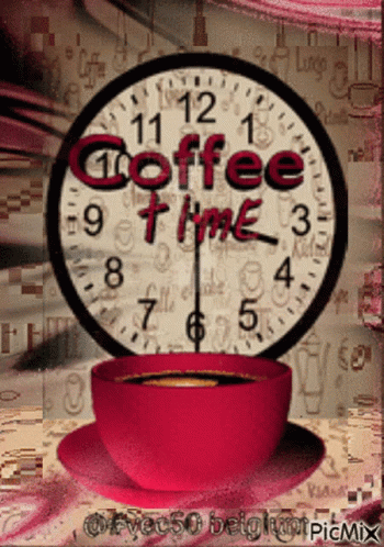 Coffee Time Rotating Cup GIF