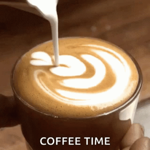 Coffee Time With Your Favorite Cappuccino GIF