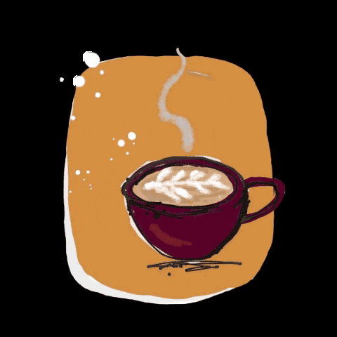 Coffee Time Boho Graphic Art GIF