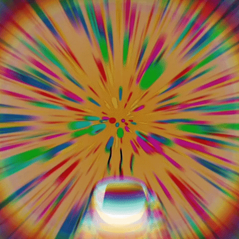 Coffee Time Rainbow Blast Background GIF
