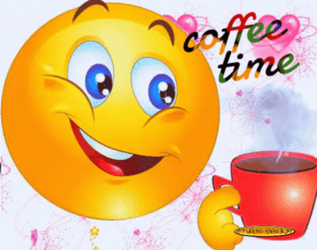 Coffee Time With Smile GIF