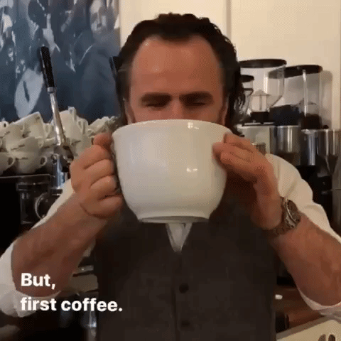 Coffee Time With This Big Cup GIF