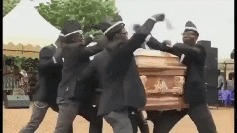 Coffin Dance Meme In Funeral GIF