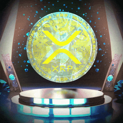 Coin Saying XRP on Stage