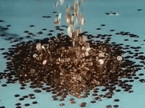 Coin Shower On The Floor GIF