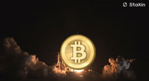 Coin with Letter B in Front of Rocket
