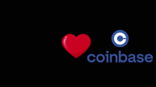 Coinbase Logo With Red Heart