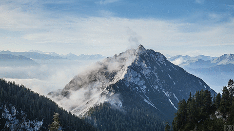 Cold Foggy Mountain GIF