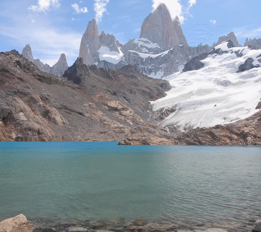 Cold Lake And Mountain Scene GIF