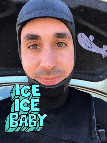 Cold Surfer Ice Ice Baby GIF