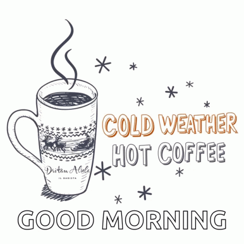 Cold Weather Hot Coffee Cup GIF