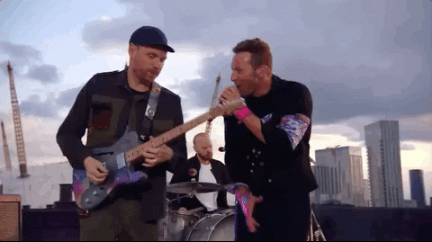 Coldplay Chris Martin And Jonny Buckland GIF