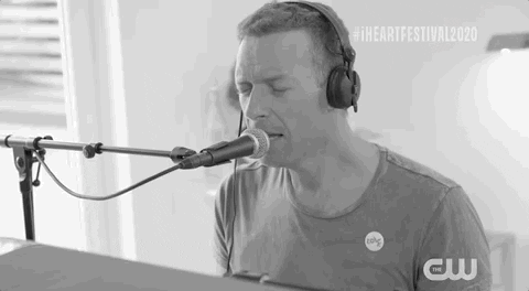 Coldplay Chris Martin Black And White GIF