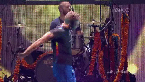 Coldplay Chris Martin Spinning On Stage GIF