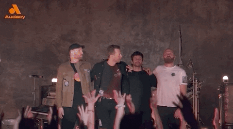 Coldplay On Stage Taking Bow GIF