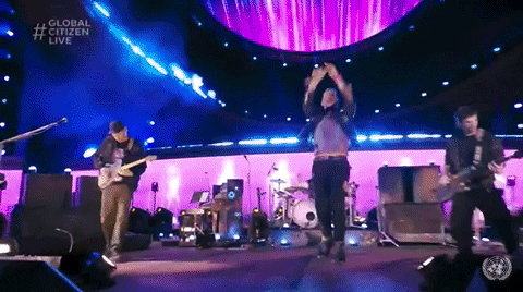 Coldplay Performing At Global Citizen Live GIF