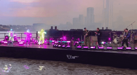 Coldplay With Dancing Holograms GIF