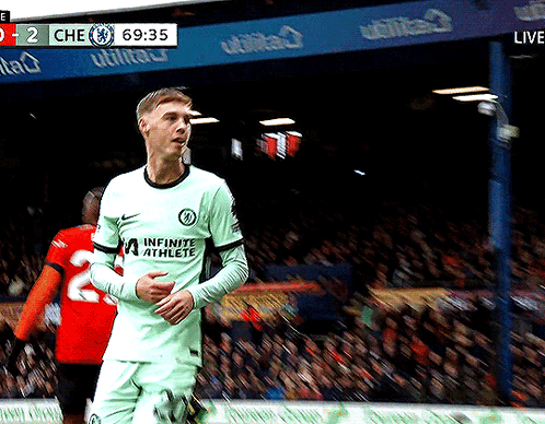 Cole Palmer Covering His Mouth GIF