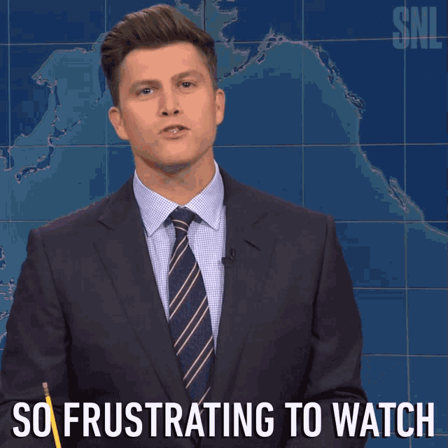Colin Jost Frustrating To Watch GIF