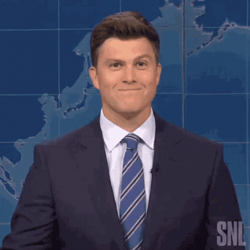 Colin Jost Mhmm  GIF