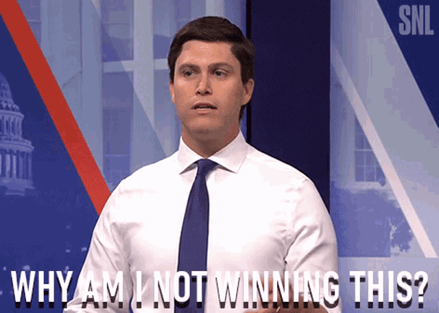 Colin Jost No Winning This GIF