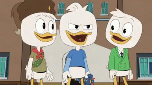 Collaboration Huey Dewey And Louie Hands In GIF