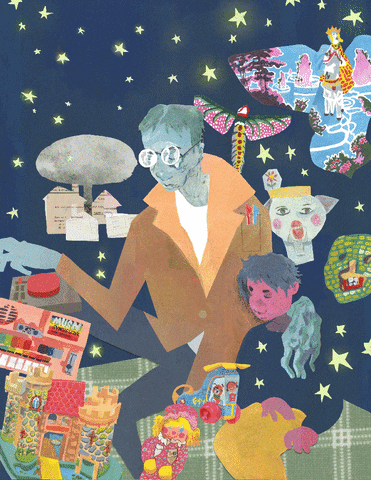Collage Childhood Surreal Art GIF