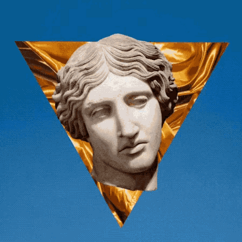 Collage Classical Statue Cloud GIF